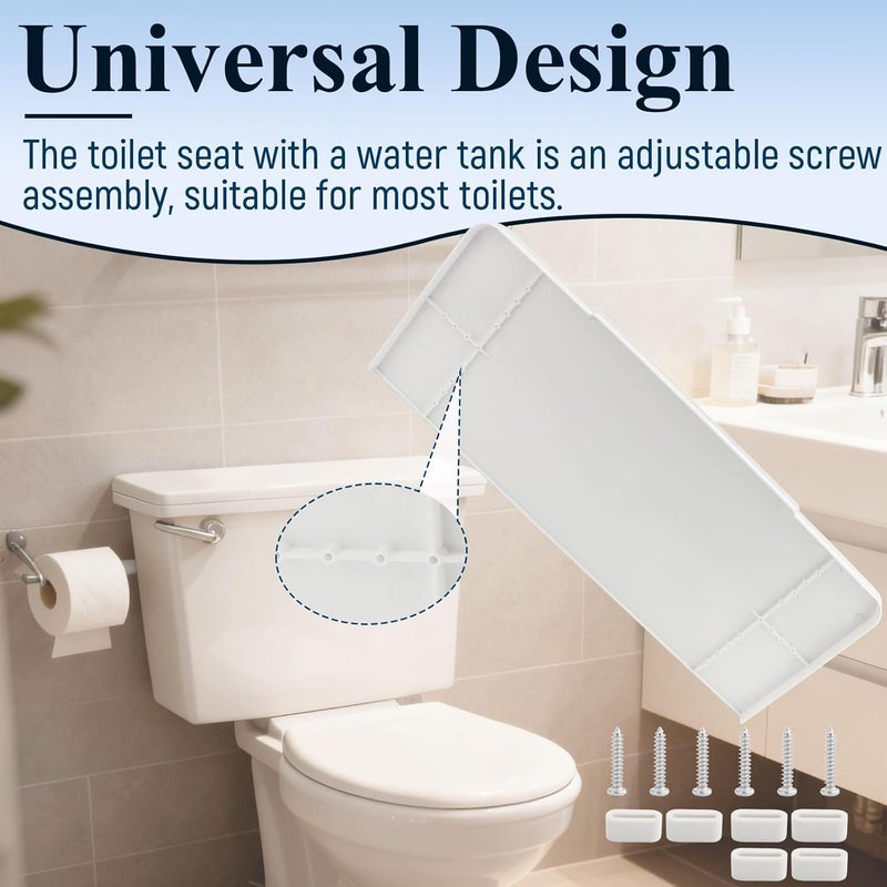 8B8B 40271 Toilet Tank Replacement Cover for Universal White Toilet - Image 4